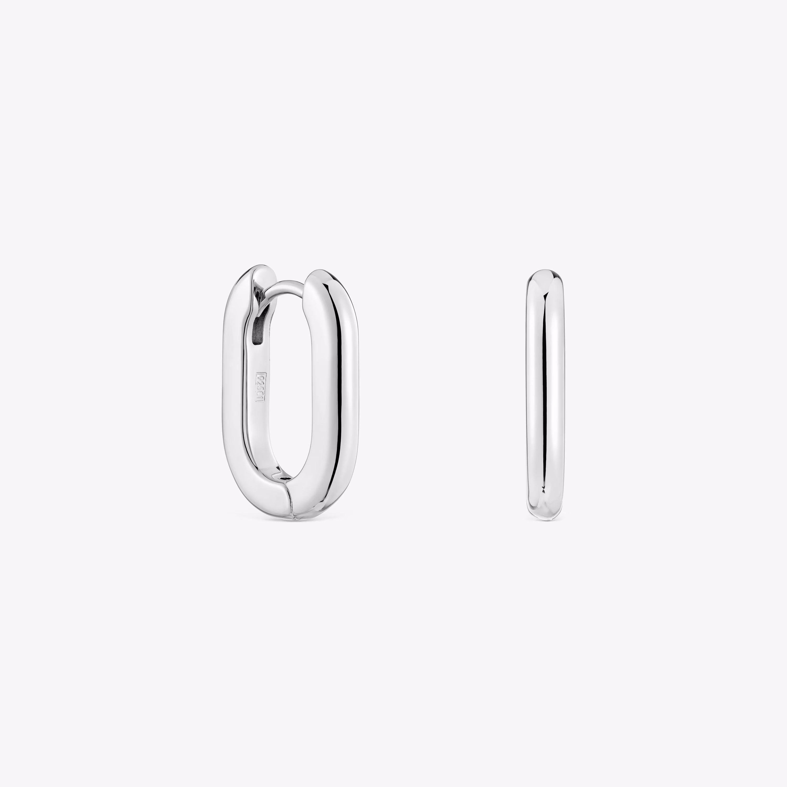 Pendientes aro cortos de plata 18,2 mm Basicos