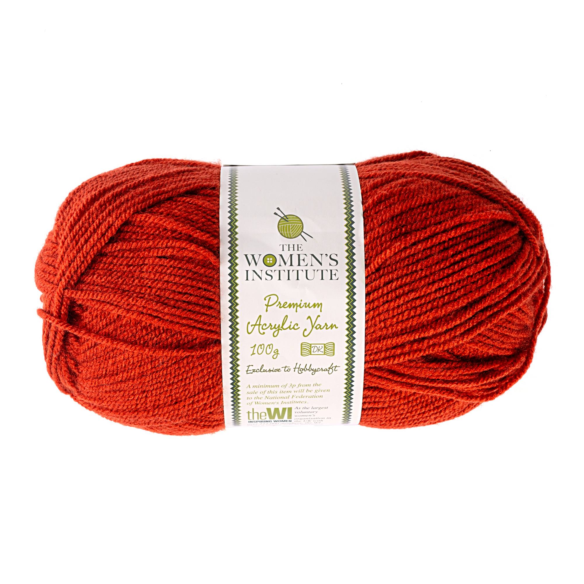 Women's Institute Fox Rust Premium Acrylic Yarn 100g