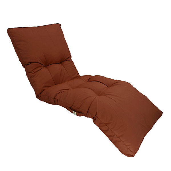 Coussin pour bain de soleil en polyester 185 x55cm terracotta