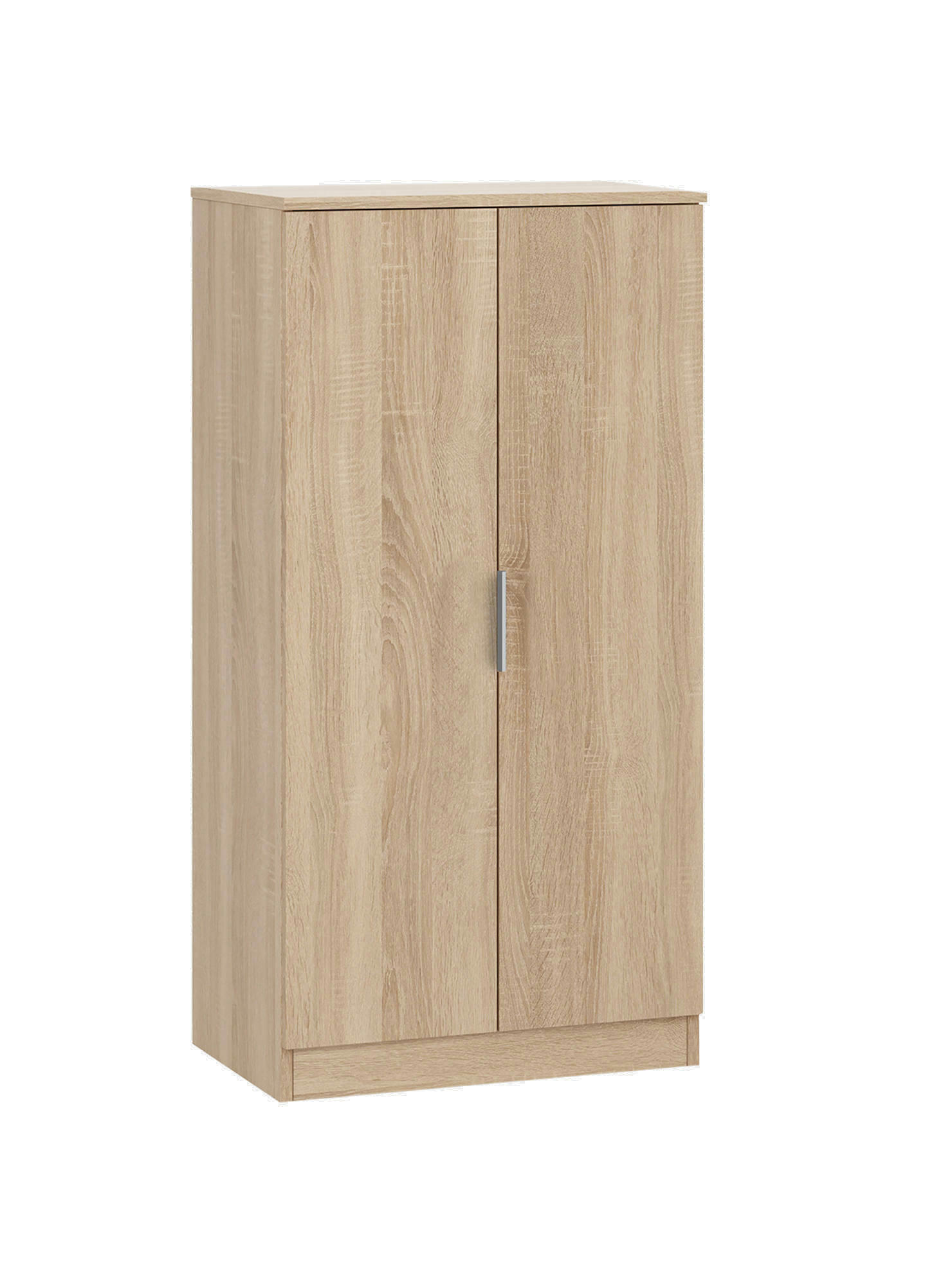 - Armoire polyvalente à 2 portes effet bois chêne
