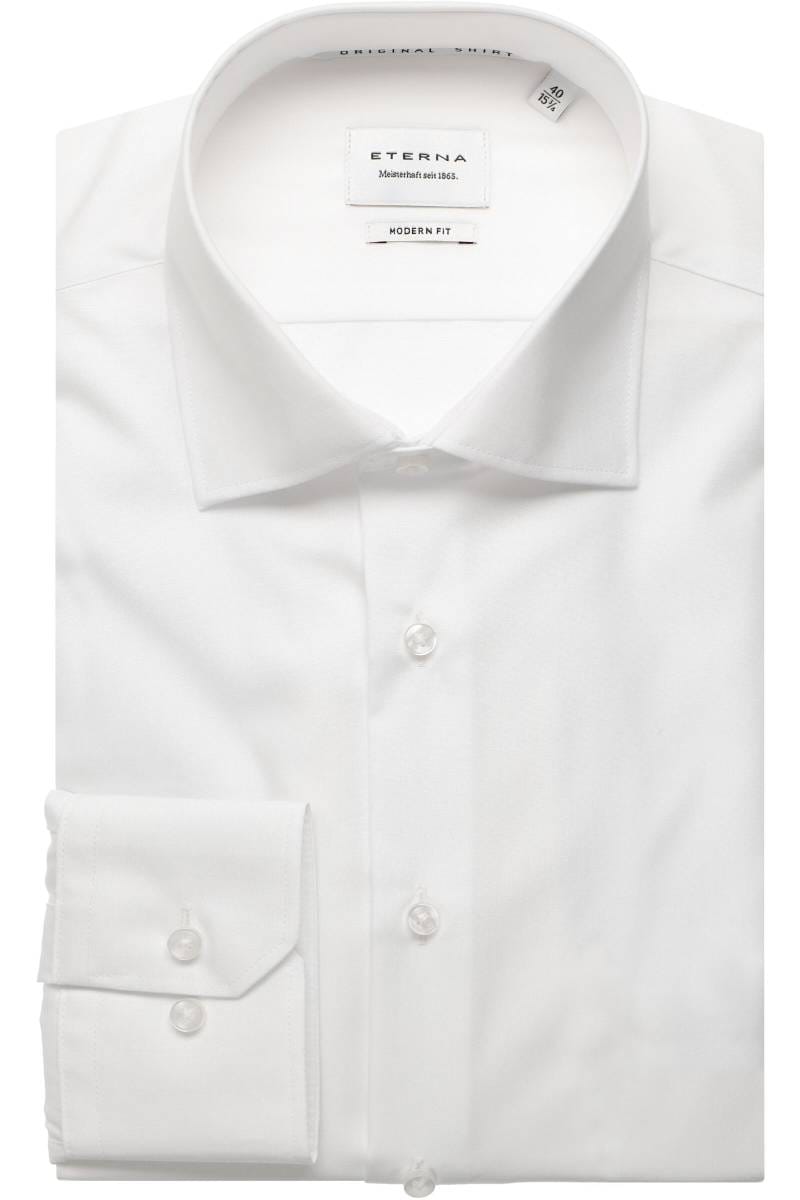 ETERNA Modern Fit Hemd weiss, Einfarbig