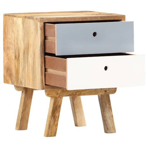 NNEVL Bedside Cabinet 40x35x50 cm Solid Mango Wood