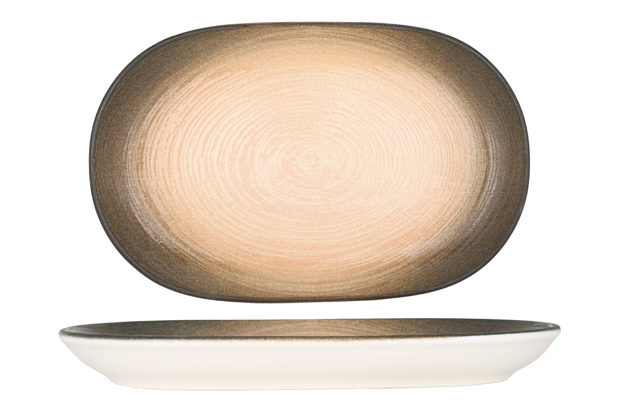 ID Fine Serveerschaal - Canyon - Porselein - 37 cm - set van 2