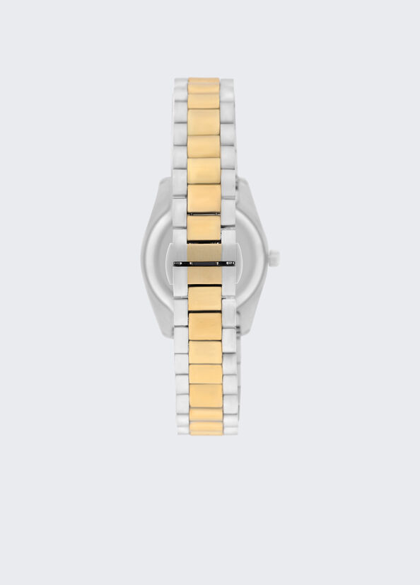 Orologio bicolor in acciaio con brill