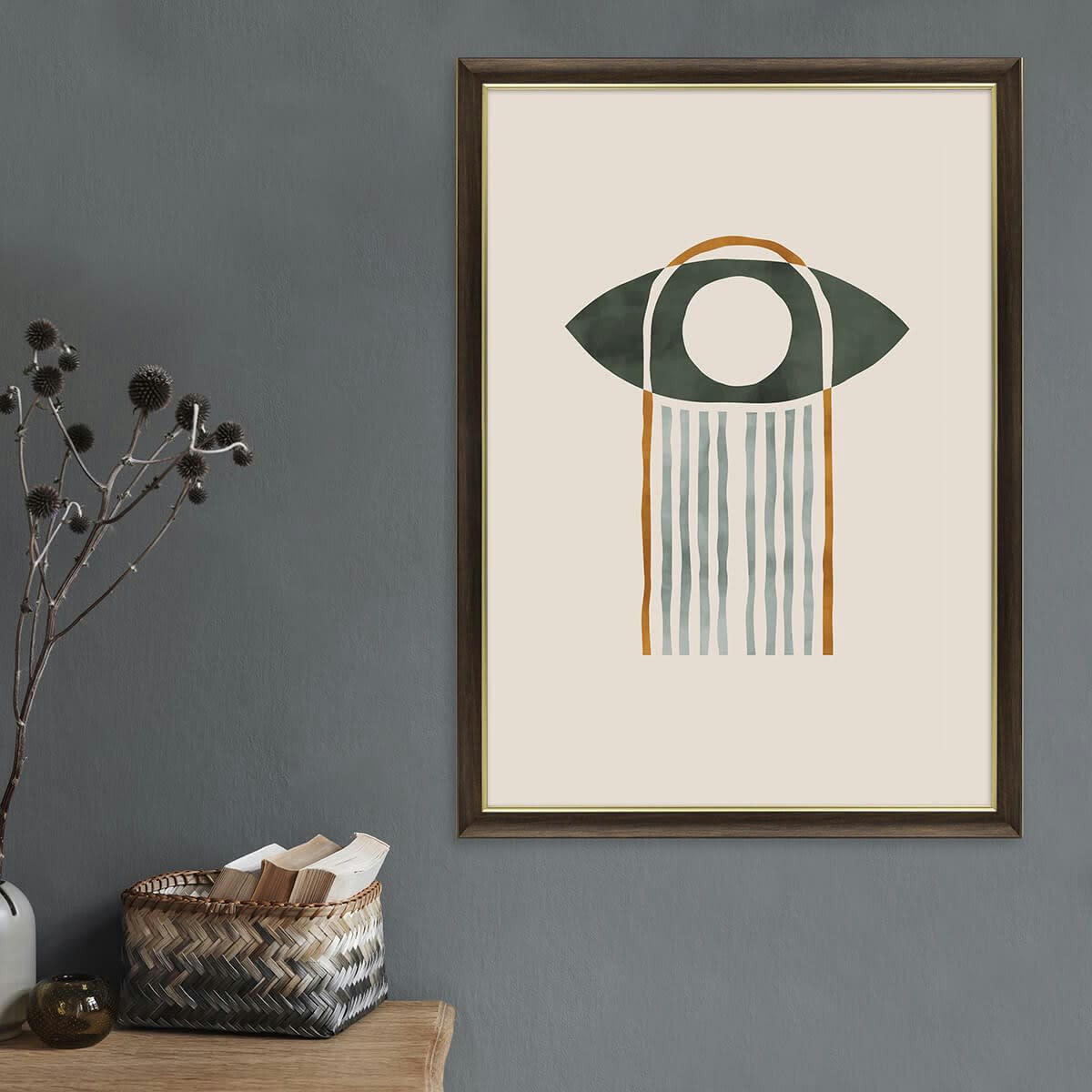 LUNA - Cadre photo ébène et doré 50x70 cm résine recyclée