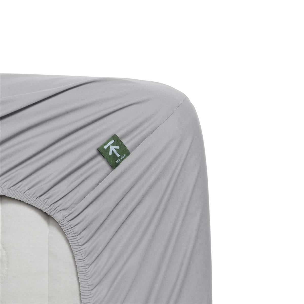 Beddinghouse - Percale-katoen - Split-topper - Hoeslaken - 180x220 cm - Licht grijs