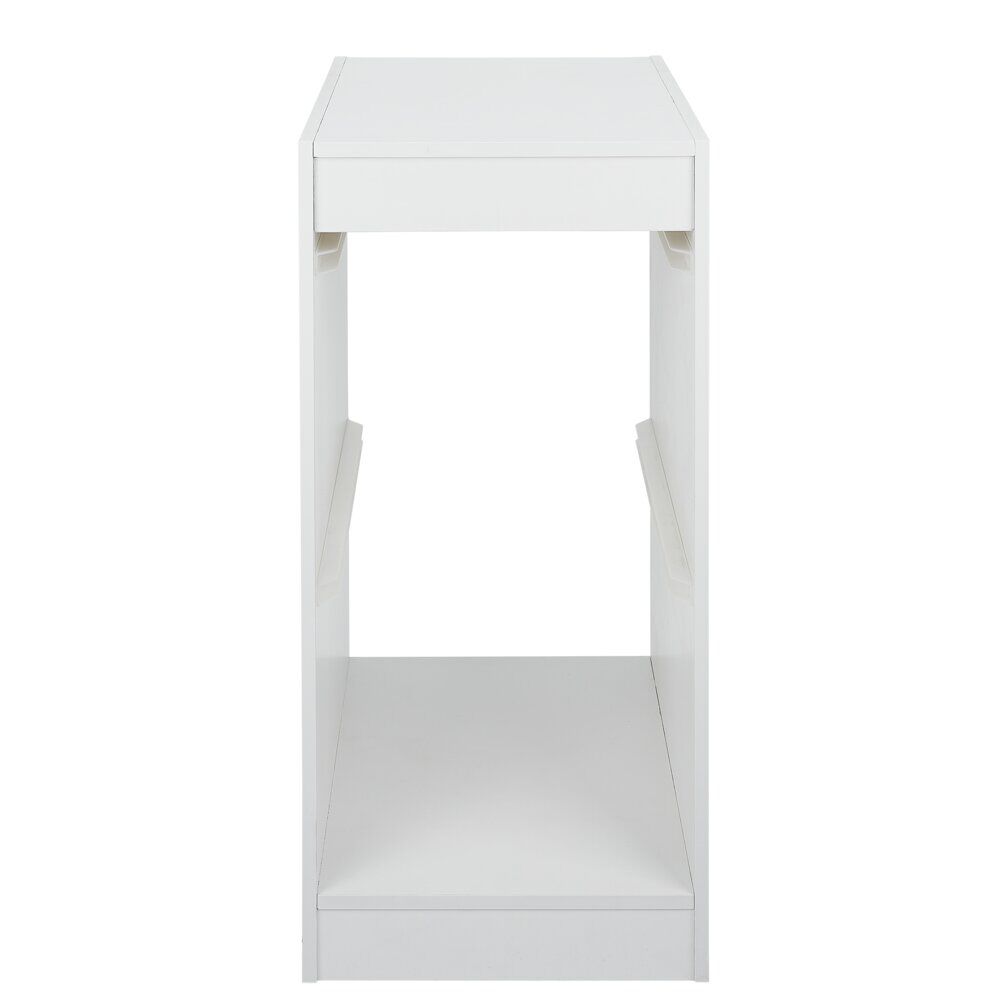 Structure bois blanc pour 2 bacs de rangement coulissants 44x32,9xH68,3cm