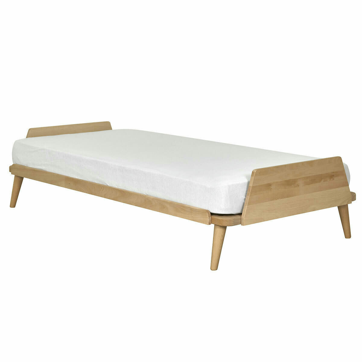 - Pack lit avec matelas 90x190 cm bois massif