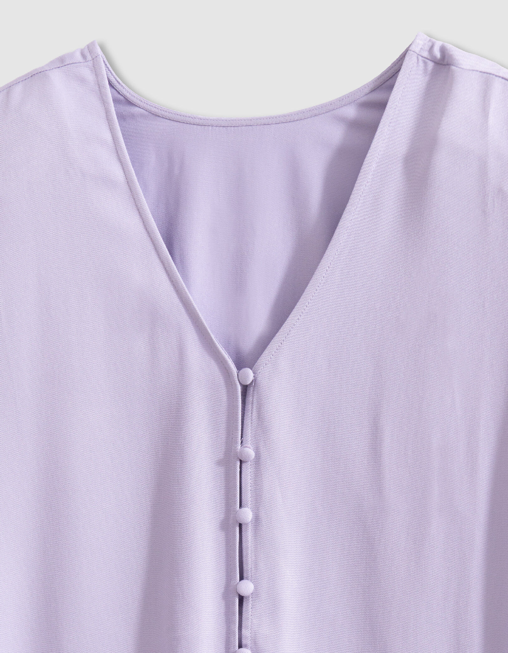 Top manches courtes lilas reversible devant / dos Femme