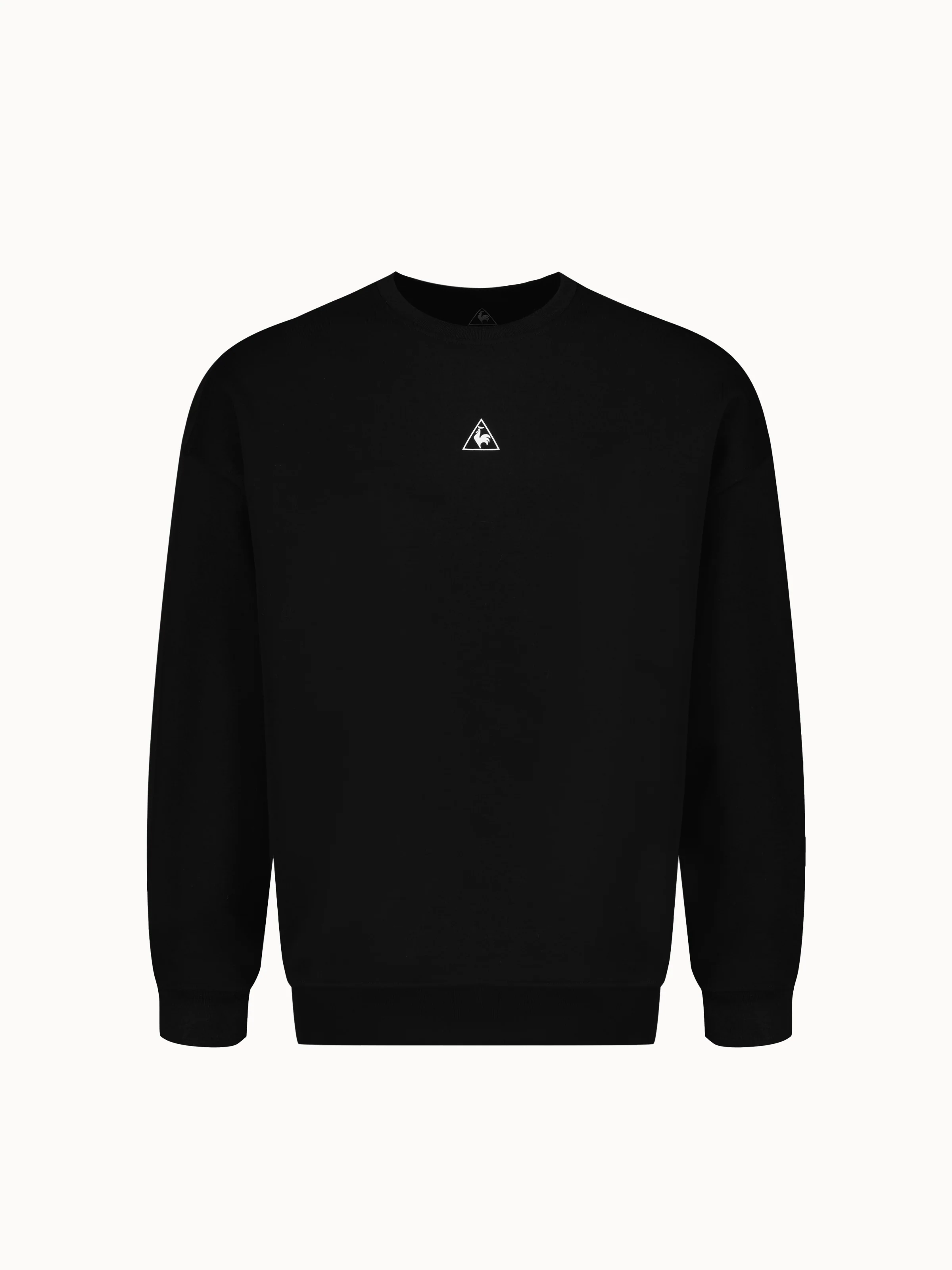 Sweat col rond relax double face et logo triangle centré