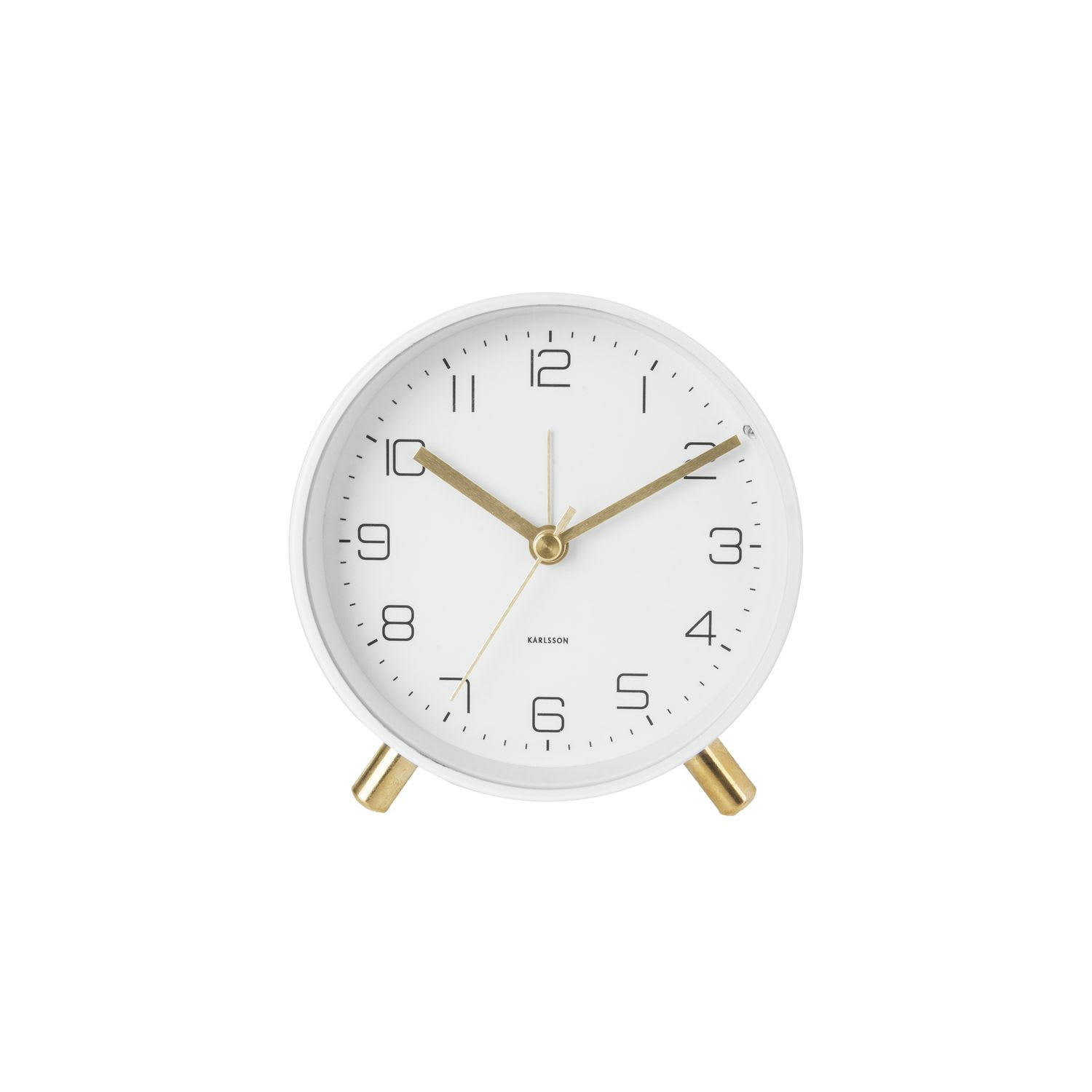 LOFTY - Horloge réveil en métal diam. 11 cm blanc