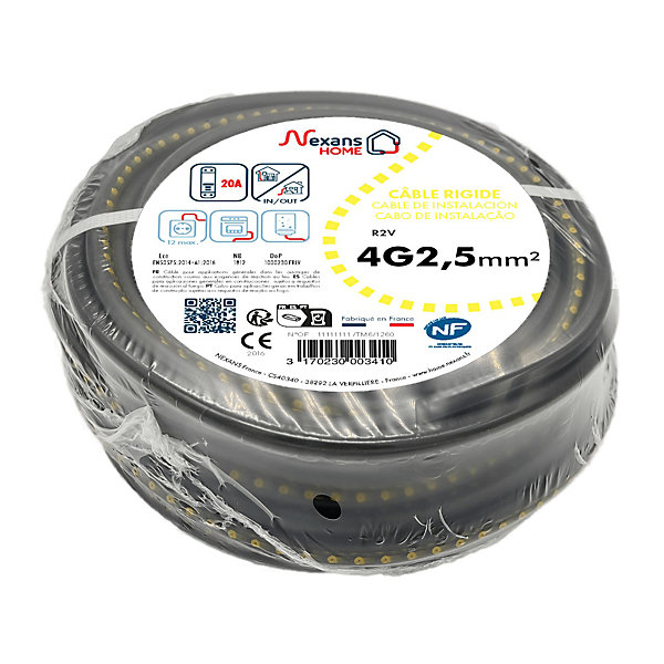 Câble U-1000 R2V 4G 2.5C 50 m Nexans