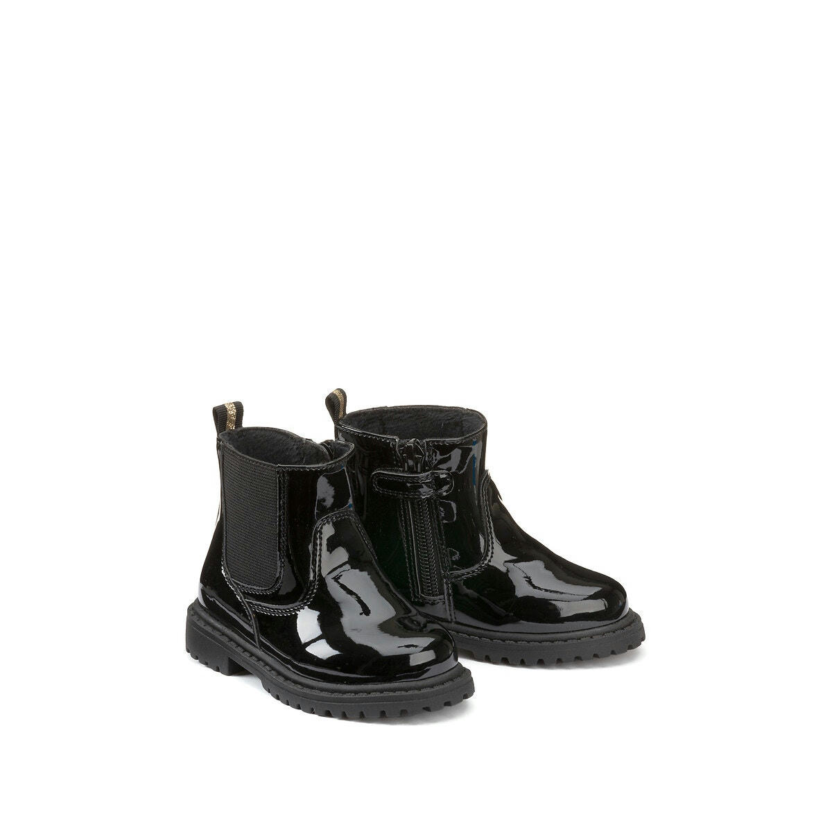 Boots vernies zippées