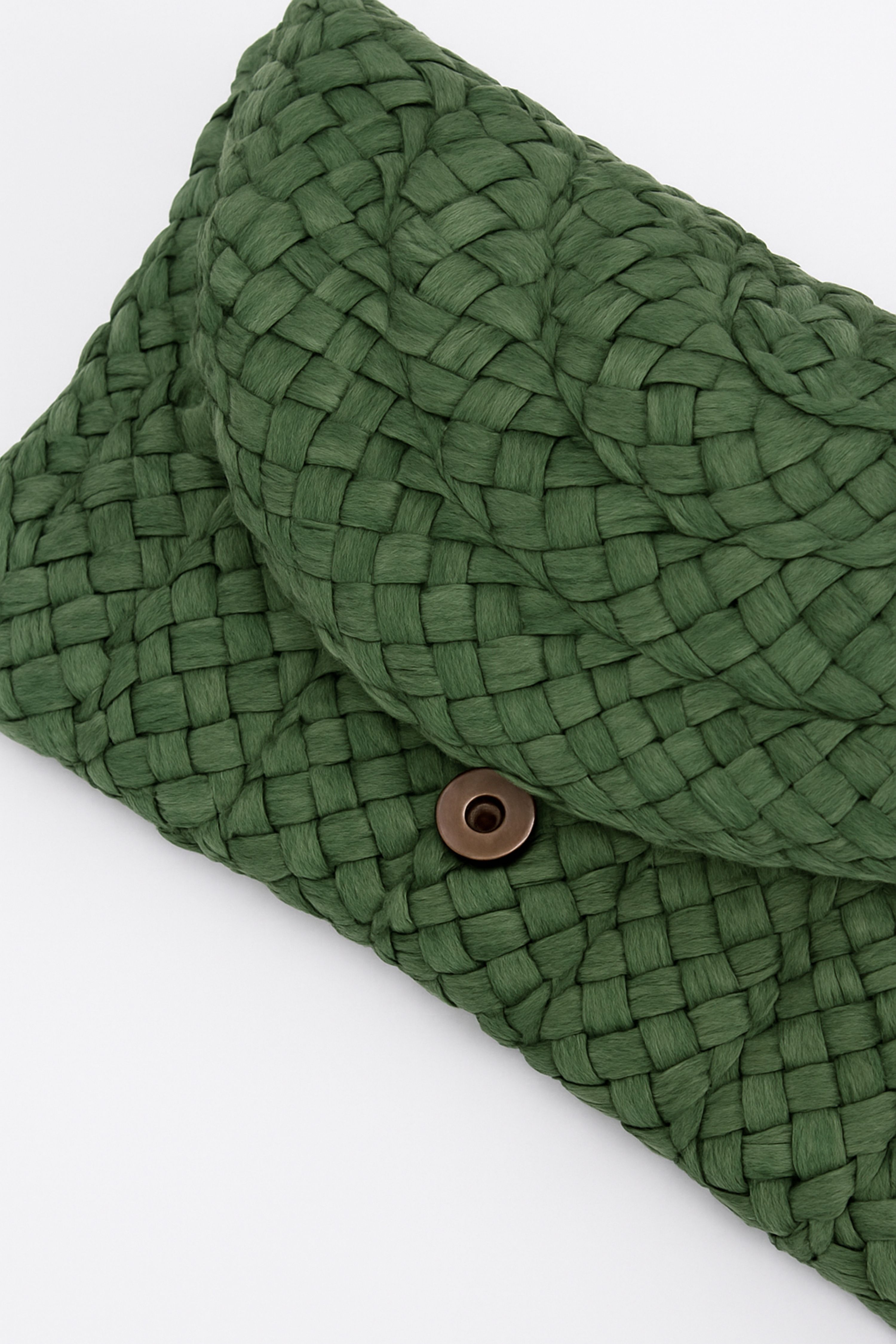 Blue Vanilla Woven Clutch Bag