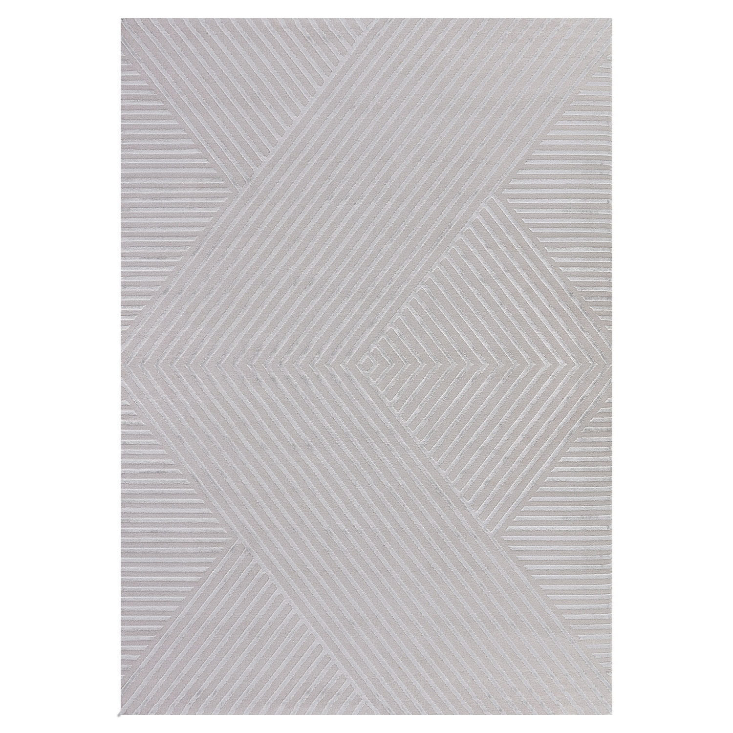 Dywan nowoczesny 3D Sahara wstęga szary 80 cm x 150 cm