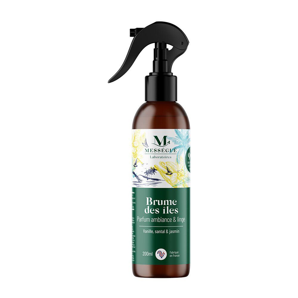 Parfum d'ambiance et linge brume de Îles vanille santal jasmin Mességué 200ml
