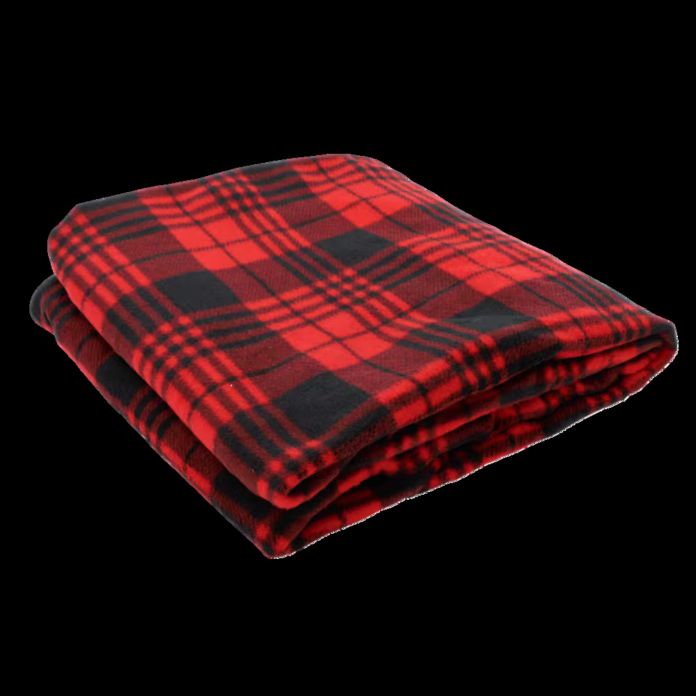 Treksafe Automotive 12V Heated Fleece Travel Blanket, Plaid, 57 x 40-in