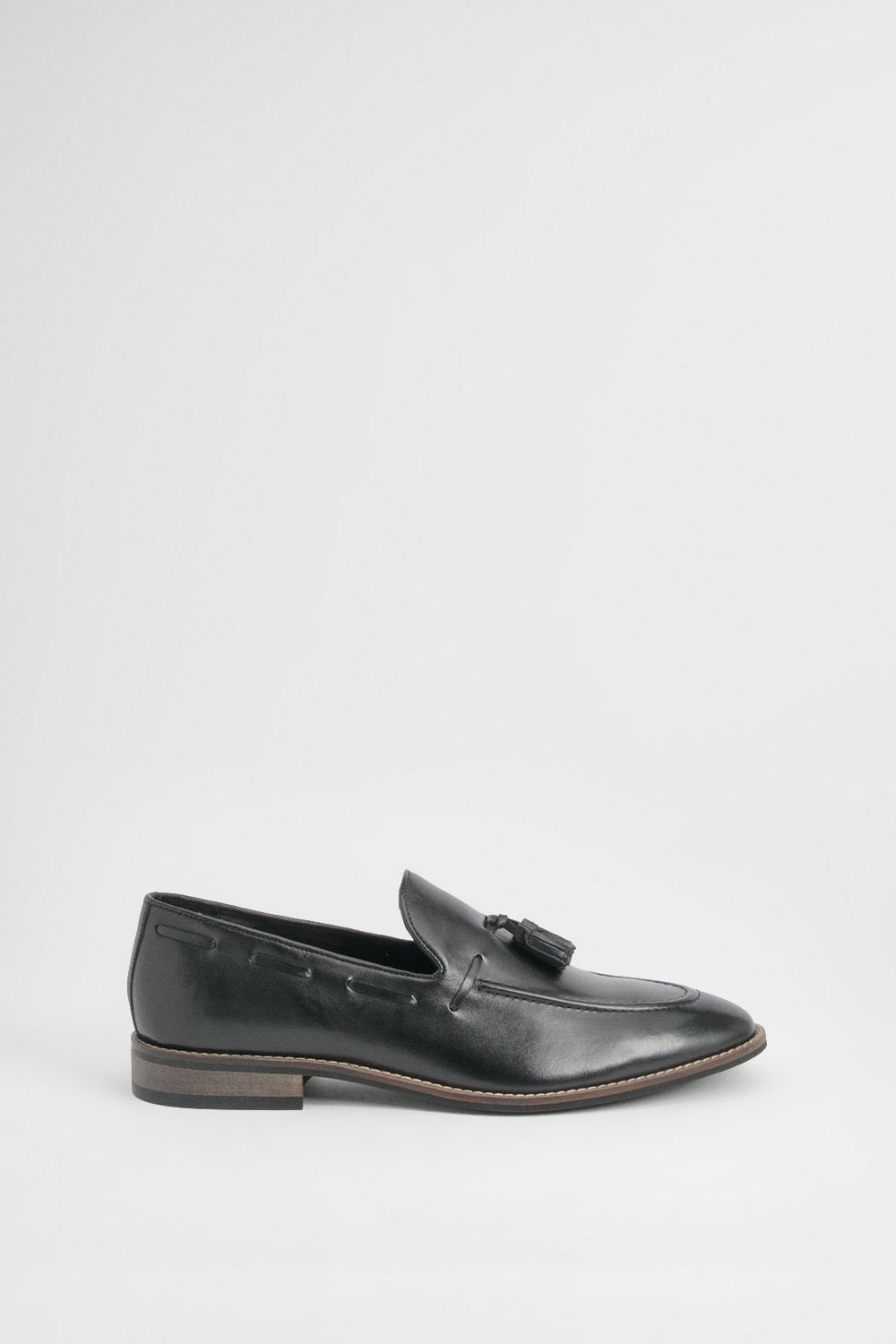 Burton Black Smart Tassel Penny Loafers