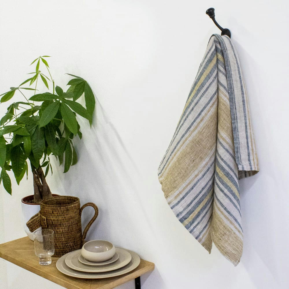 SOMBRILLA TERRA - Torchon  pur lin brun 50x70