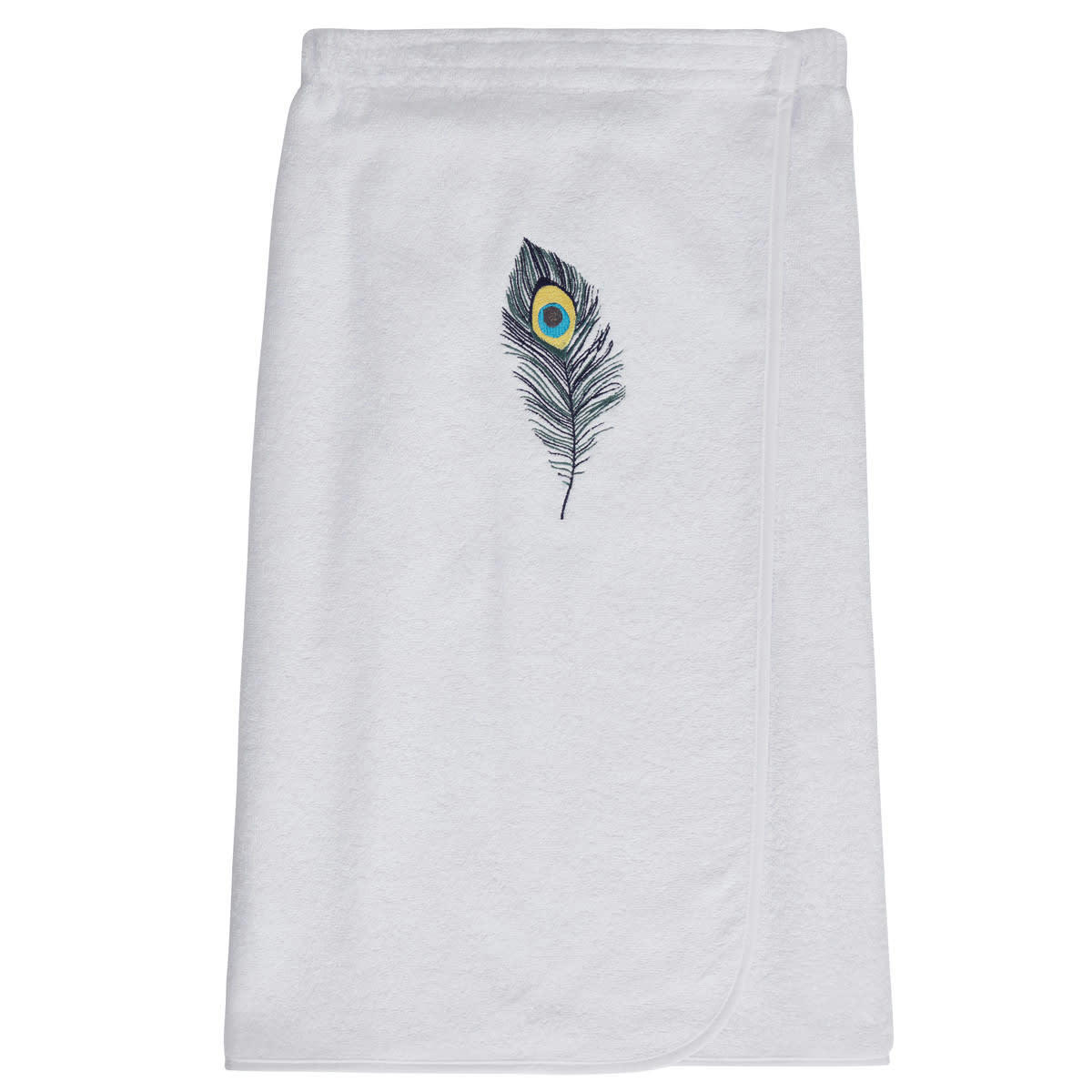 PLUME - Paréo de bain en coton Blanc Taille unique