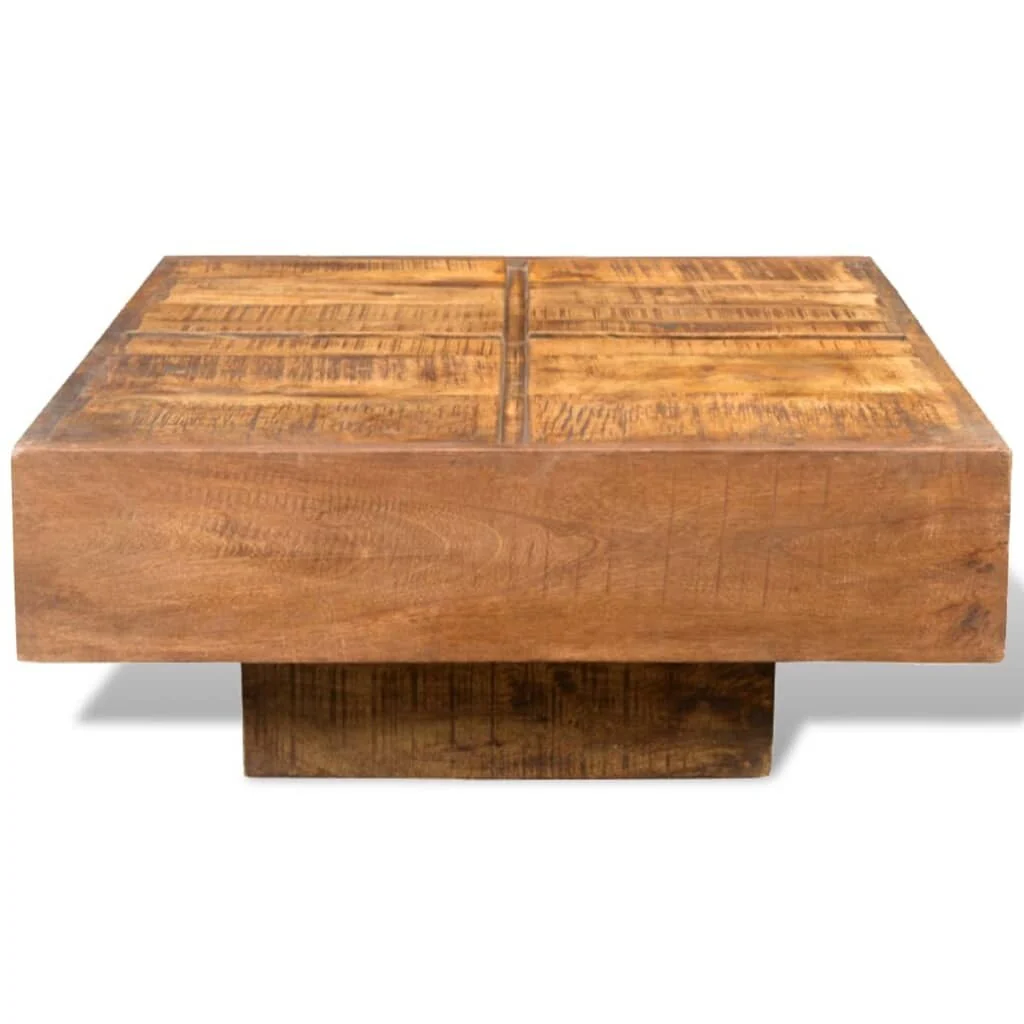 vidaXL Coffee Table Brown Square Solid Mango Wood - 27 x 27 x 12