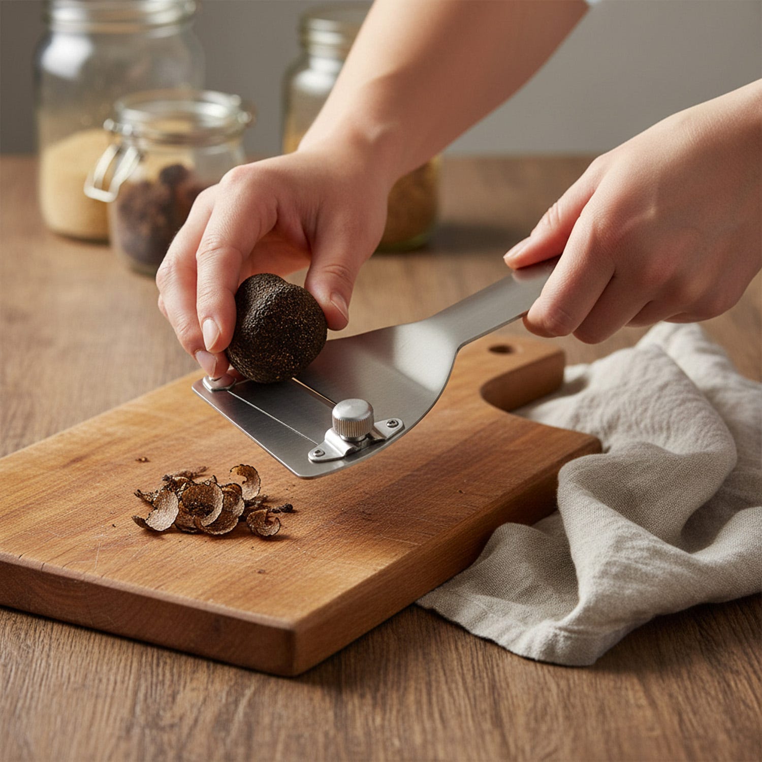 Tagliatartufi, in acciaio inox
