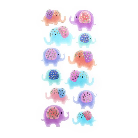 Elephant Gel Stickers