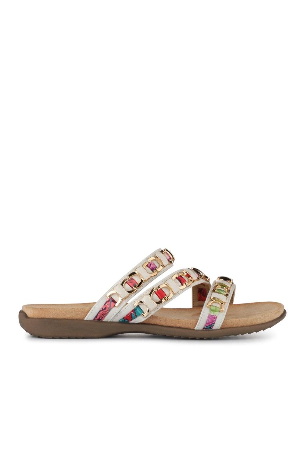 Pavers Triple-Strapped Mules