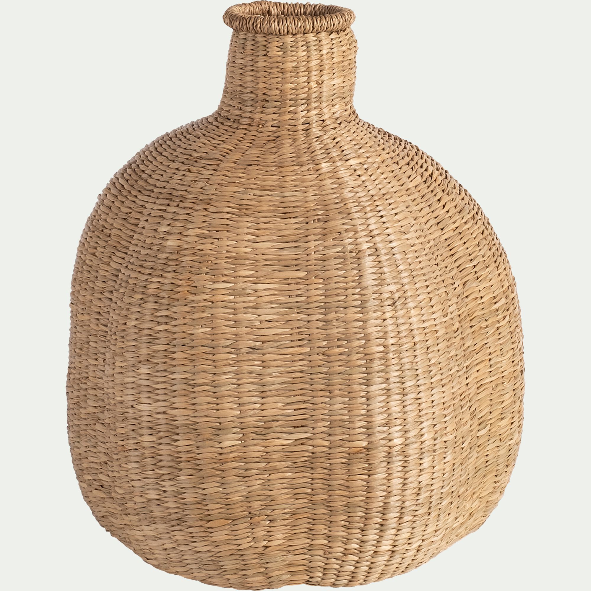 ANTELIAS - Vase boule en herbes marines tressées H46cm - naturel