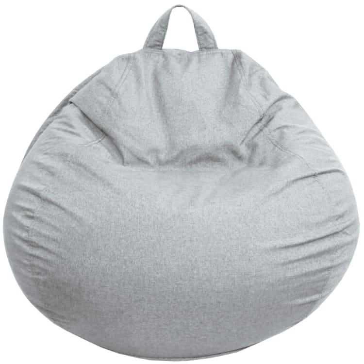 - Pouf Poire Gris 120 x 100 cm