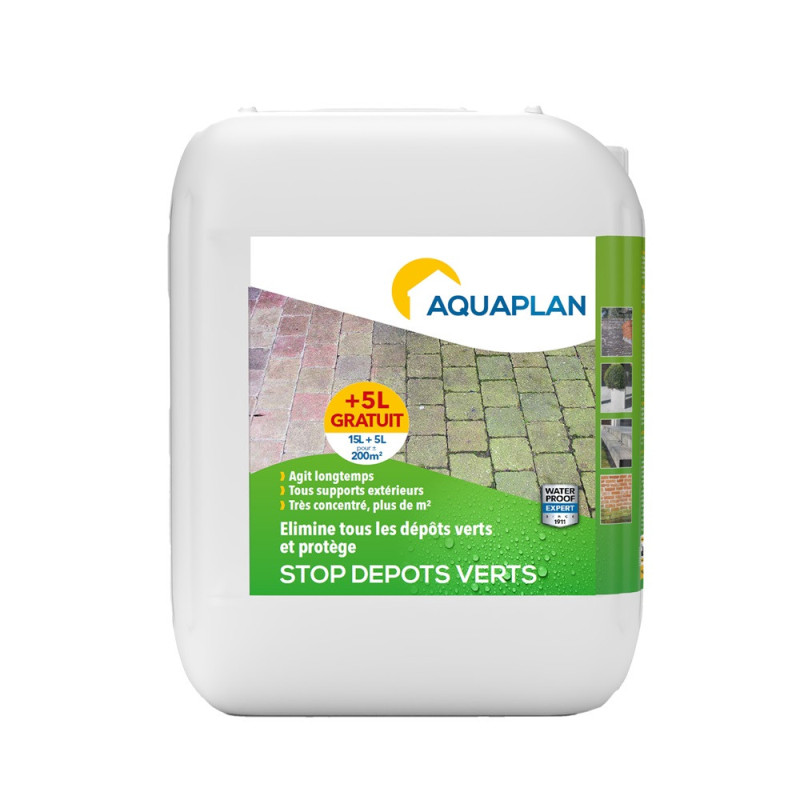 Stop Dépôts Verts 15 L   5 L gratuit AQUAPLAN