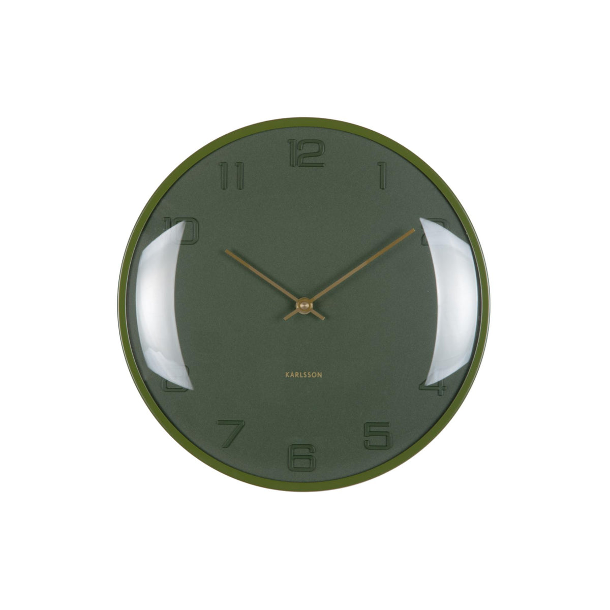Karlsson wandklok Fuerte Dome - groen - Ø30.5cm