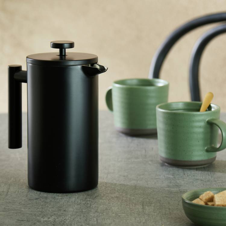 Habitat Double Walled 8 Cup 1000ml Cafetiere - Black