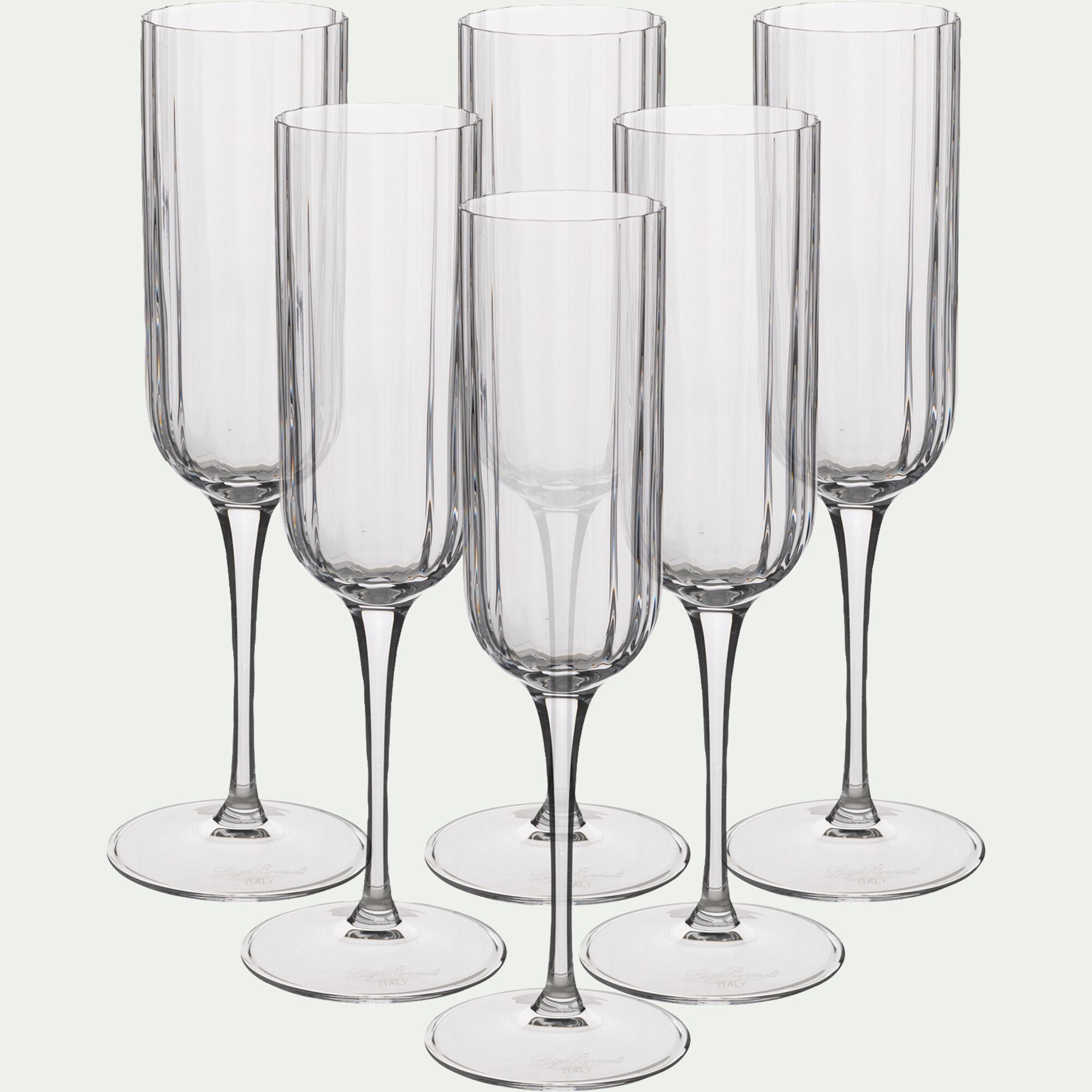BACH - Coffret de 4 flûtes à champagne en cristallin 21cl - transparent