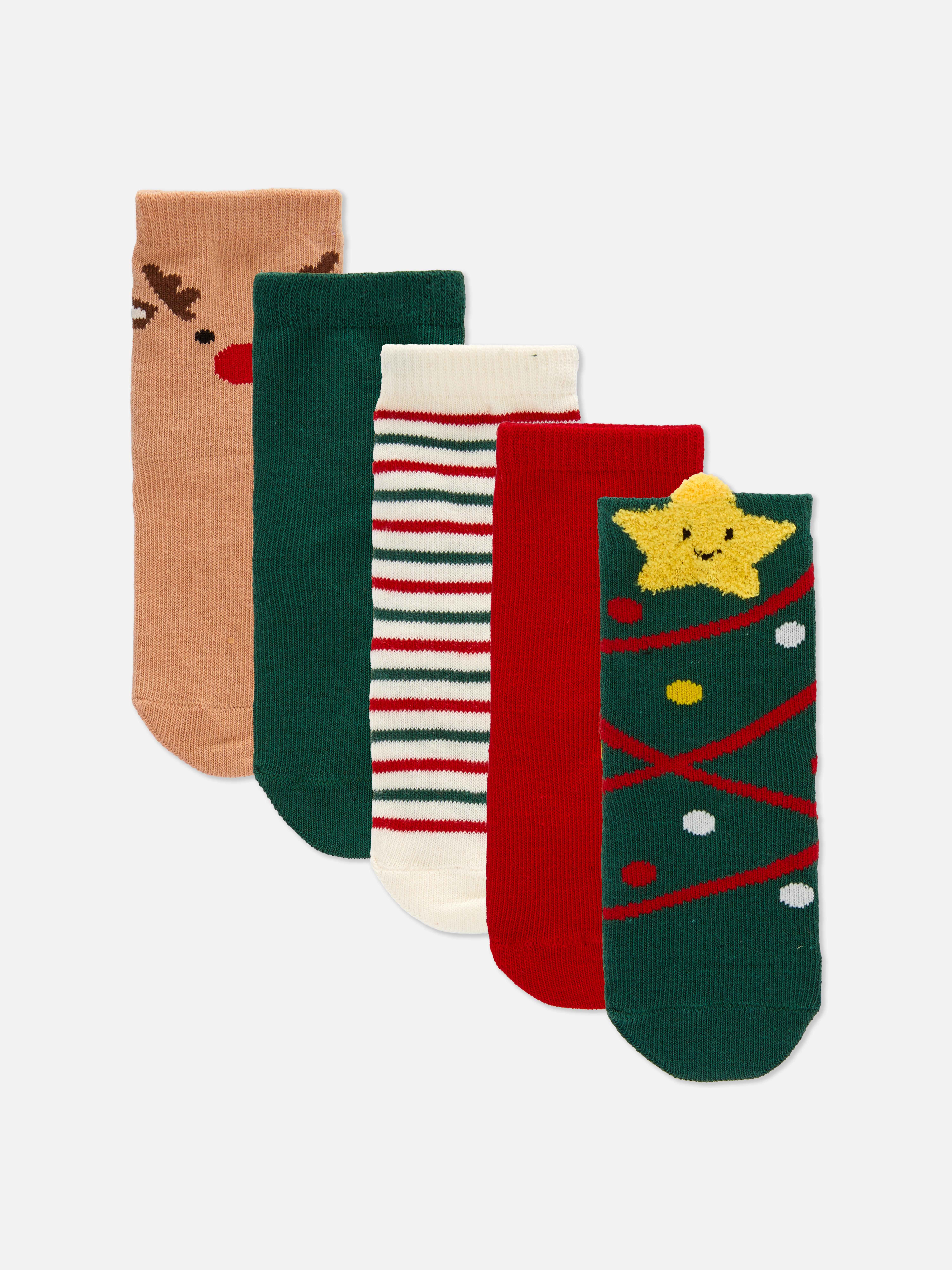 5pk Christmas Socks