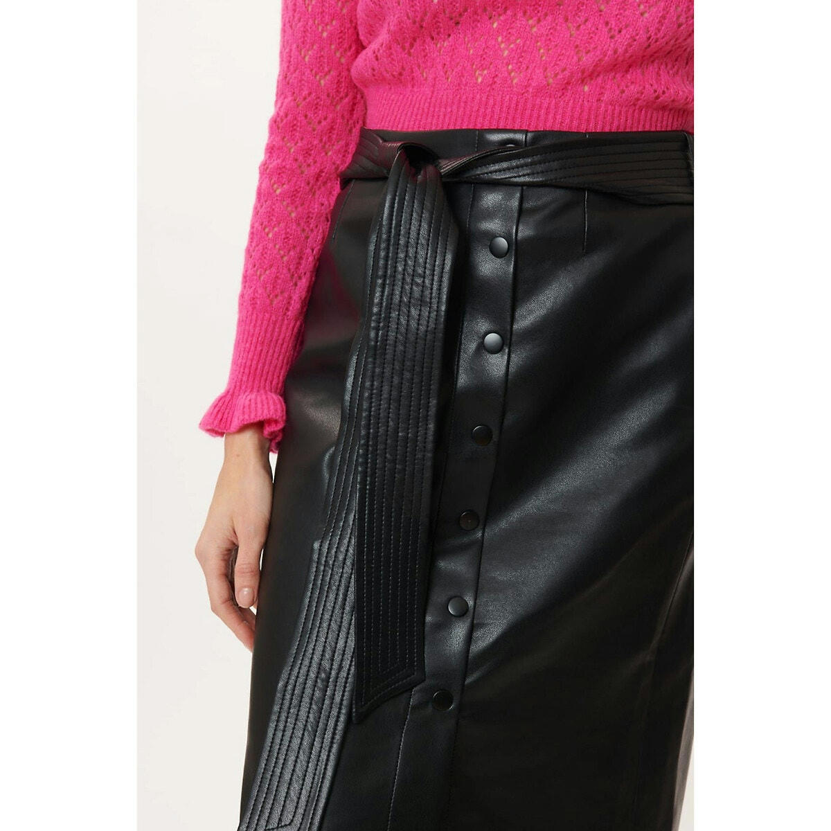 Jupe crayon midi Églantine en simili