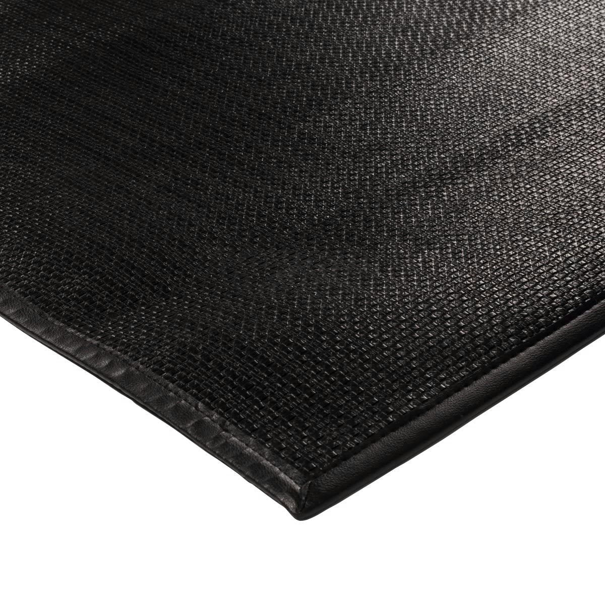 SKIN - Tapis en cuir noir 55x85