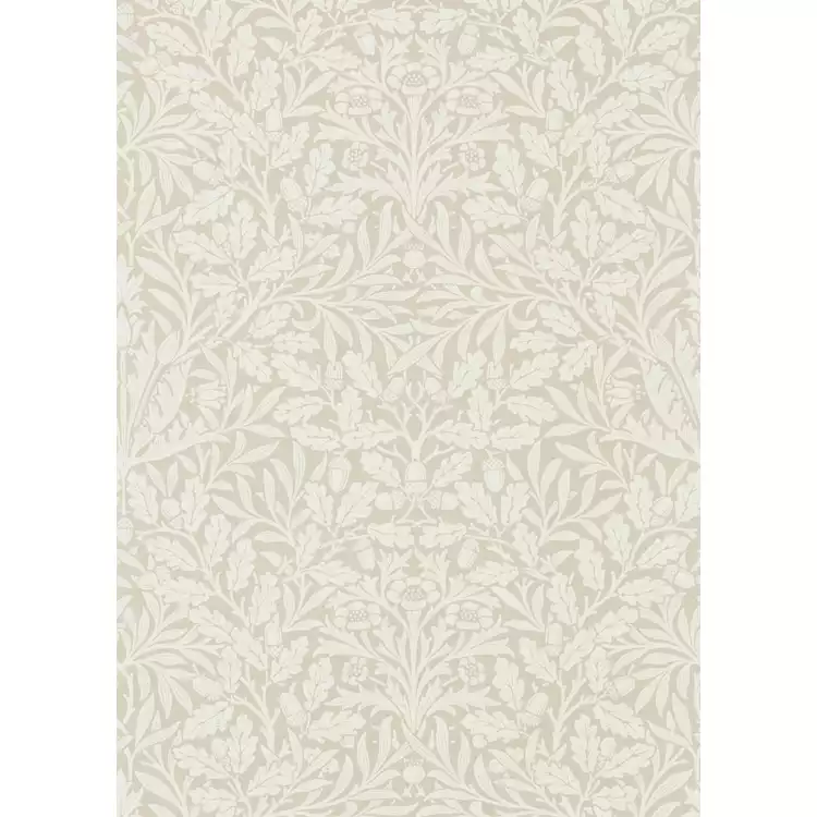 Morris & Co. Acorn Branches Neutral Floral Wallpaper