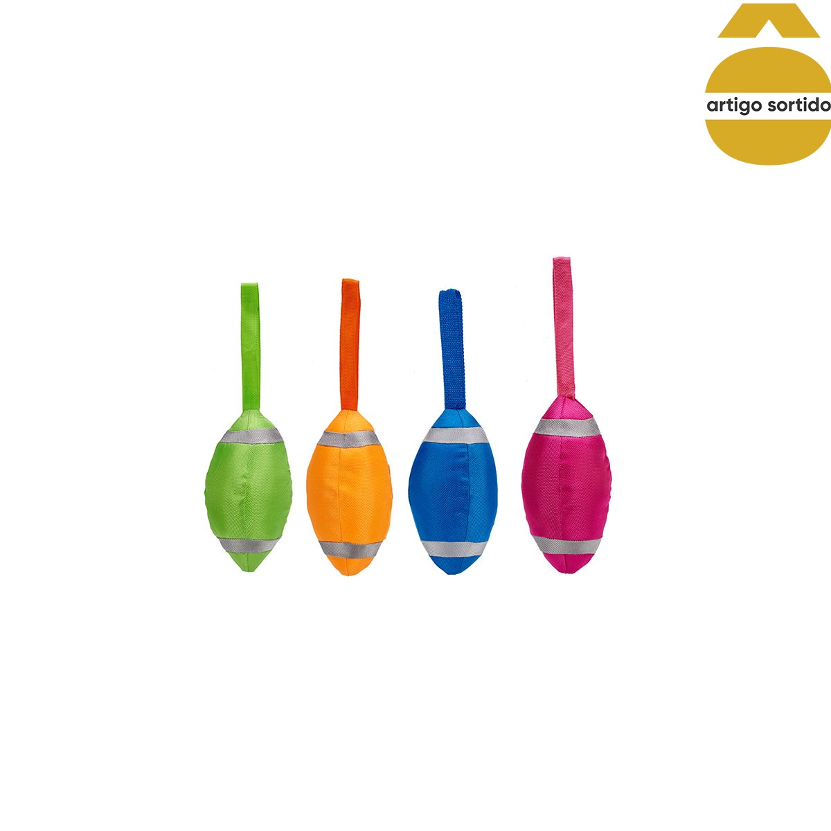 Mordedor em forma de bola de rugby