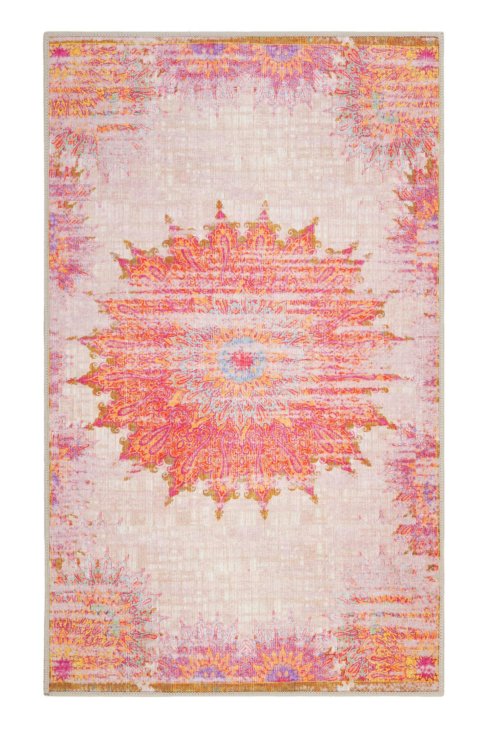 SLEEPWALKER - Tapis de bain vintage motif oriental multicolore 80x150