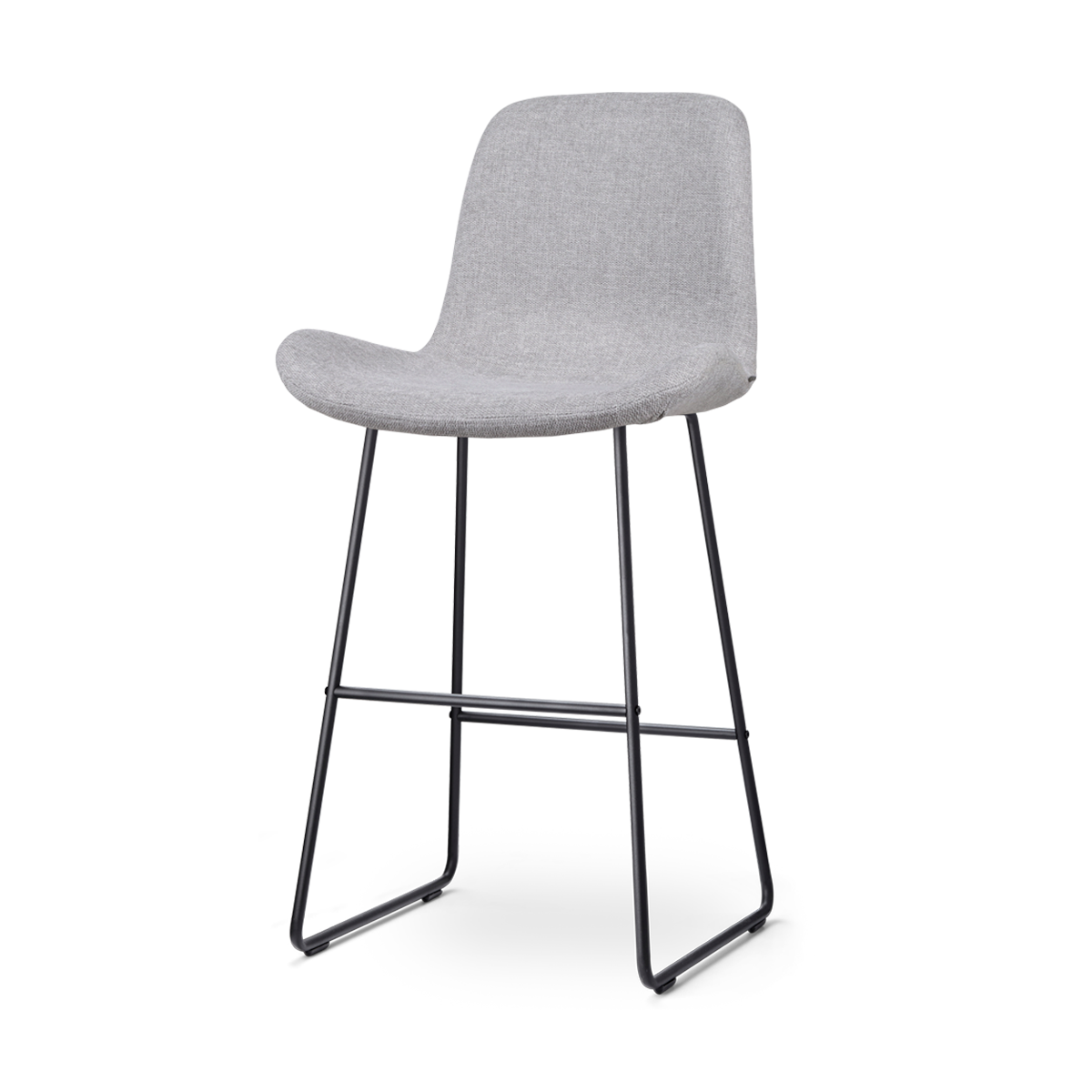 Nolon Nino-Fé Barkruk Lichtgrijs - Zwart Onderstel - 75 cm
