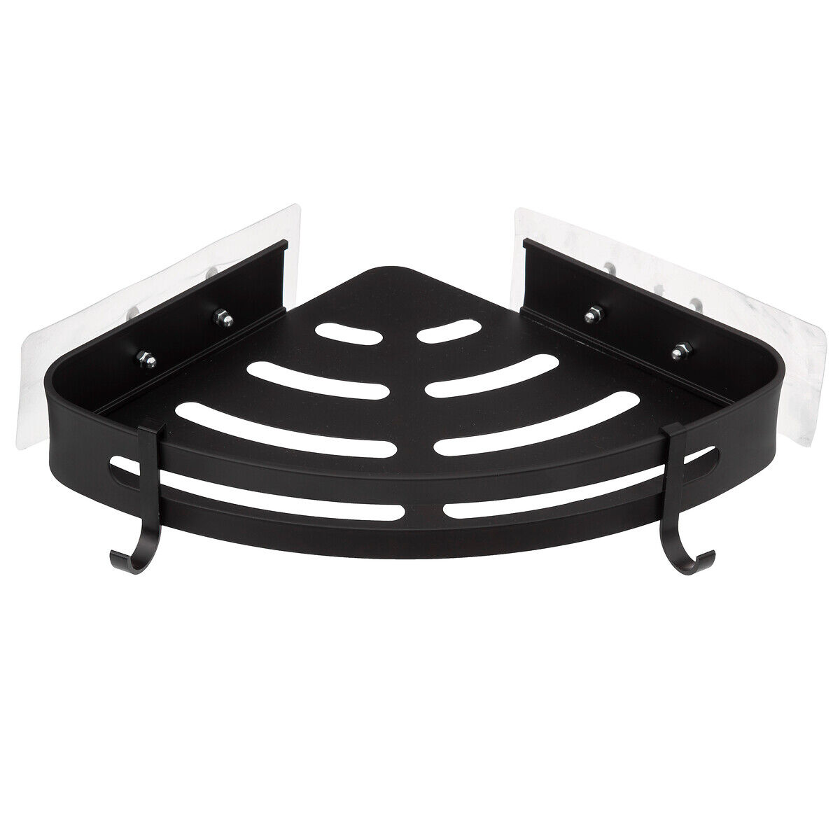 Suporte wc com adesivo preto alumínio