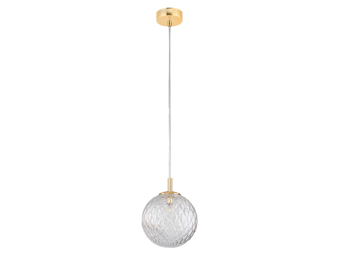 Lampa wisząca Cadix 21 cm szklana złota