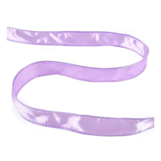 Lilac Wire Edge Satin Ribbon 25mm x 3m