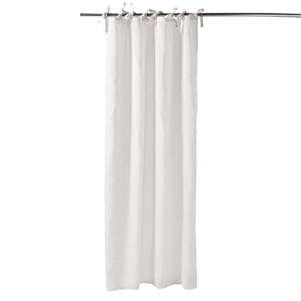 Voilage à nouettes polyester uni 140x240cm (2 modèles blanc ou rose)