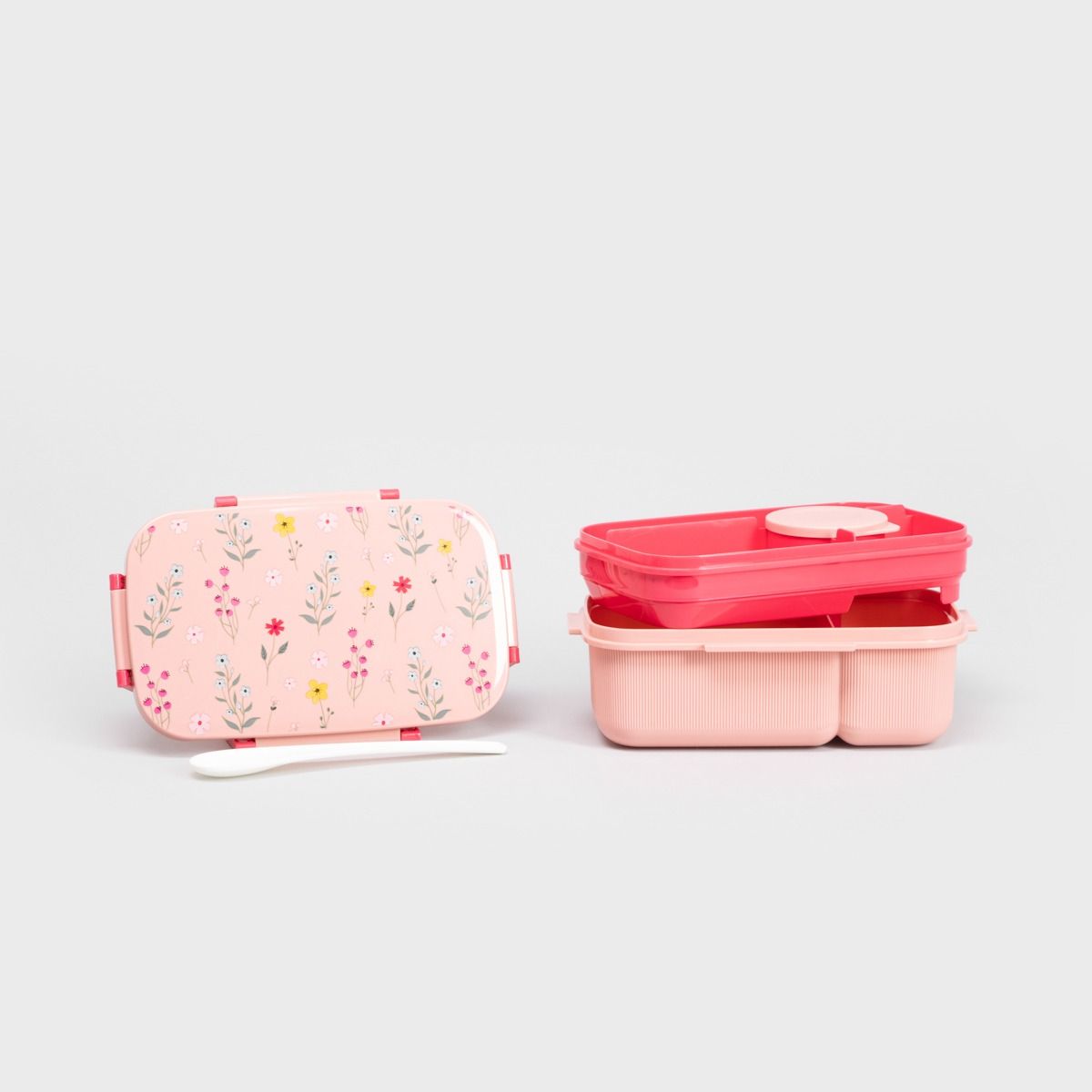 Zestaw lunchbox B2 LUSY różowy z kubkiem 1,8l   0,5l