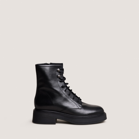 Boots à lacetsen cuir noir | DOSCAR