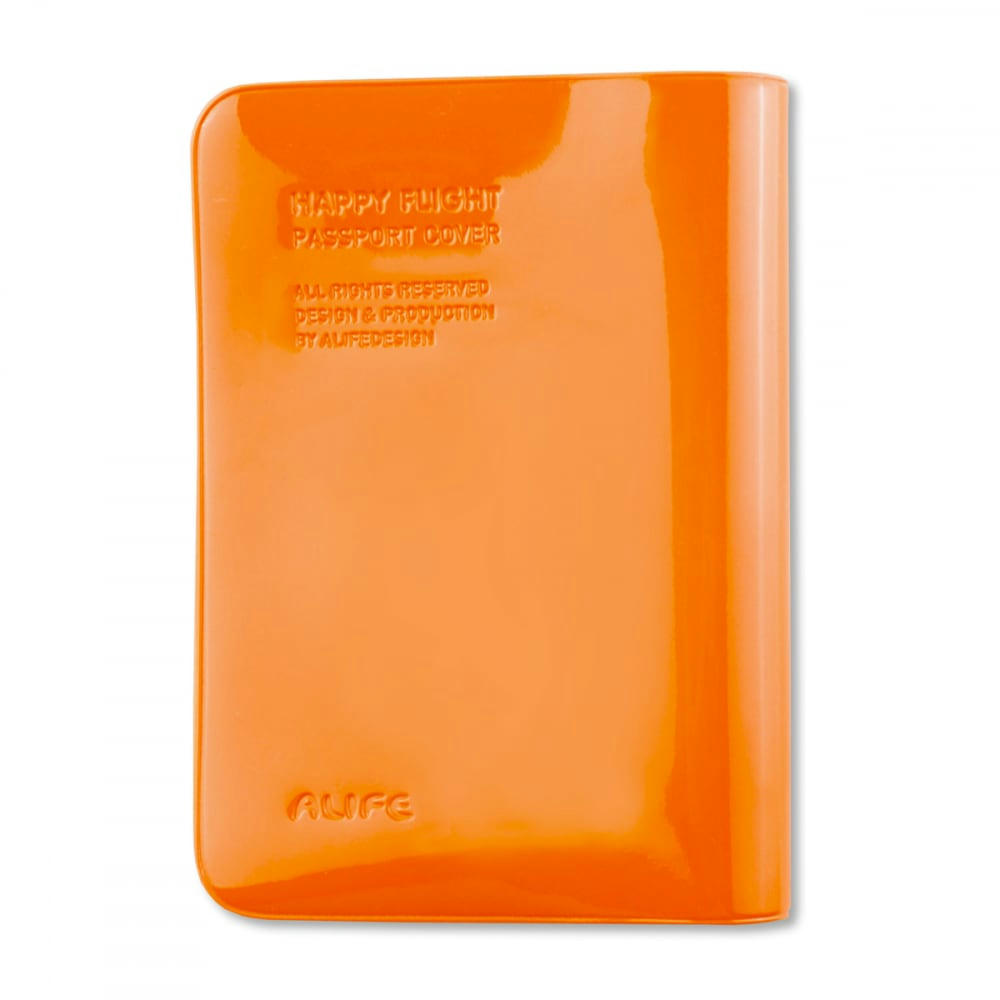 HAPPY FLIGHT - Protège passeport happy flight pvc orange