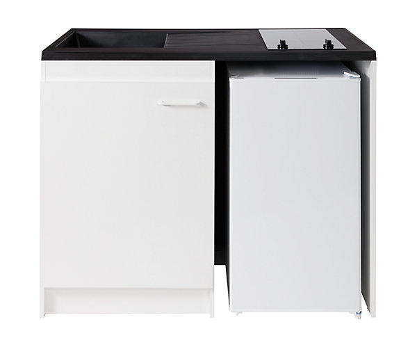 Kitchenette complète vitrocéramique blanc H. 94,5 x l. 120 cm