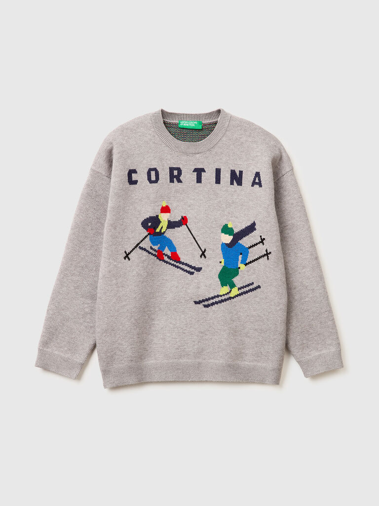 Ski graphic sweater